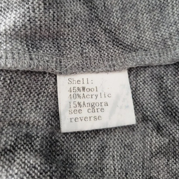 Moiselle Wool blend grey floral cardigan SIZE 2 - Picture 10 of 11